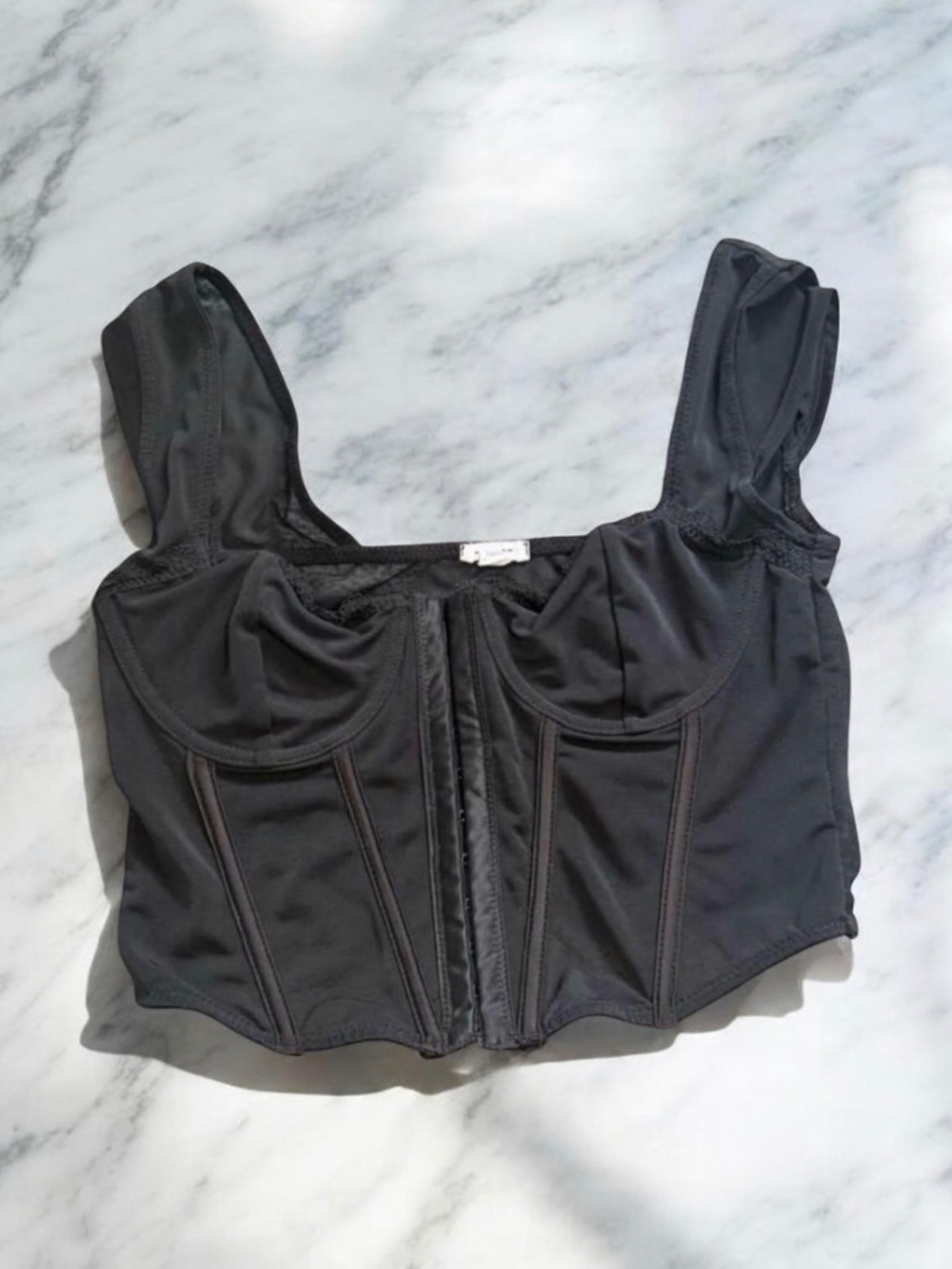 Garage Black Corset Crop